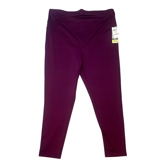 Ideology Plus Size Maternity Leggings 1X Purple Stretch Ankle Pants NWT - Picture 2 of 4